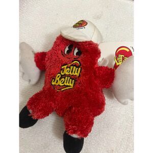 VTG 1999 Jelly Belly Jellybean Red Plush Promotional Backpack Clip